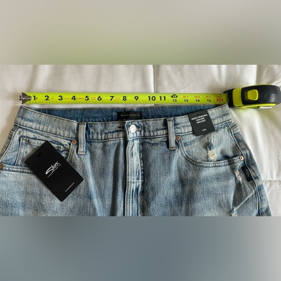 NEW Women’s Silver Size 30 High Rise Mini Skirt - Picture 6 of 7